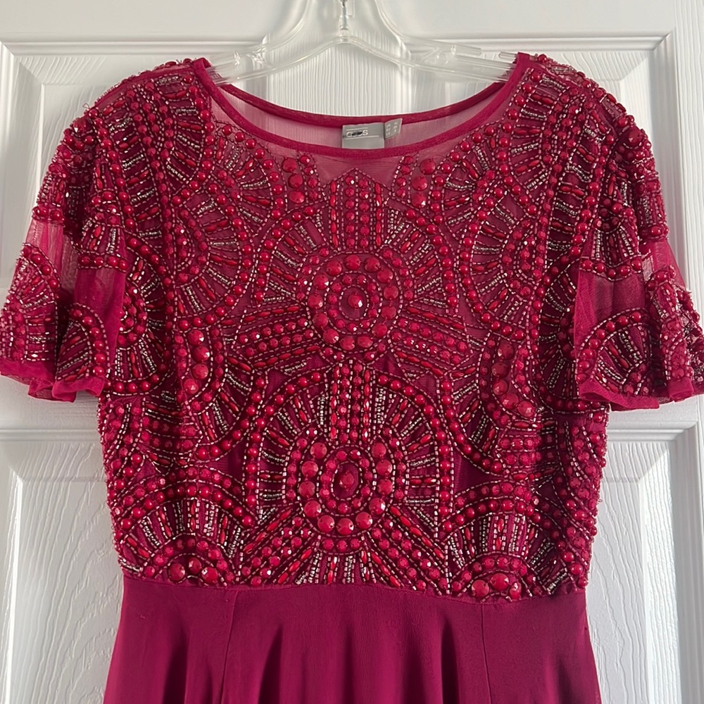 ASOS Burgundy maxi dress
